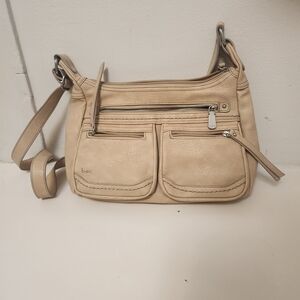 NEW Boc Cream Women's Zipper Pockets Bag